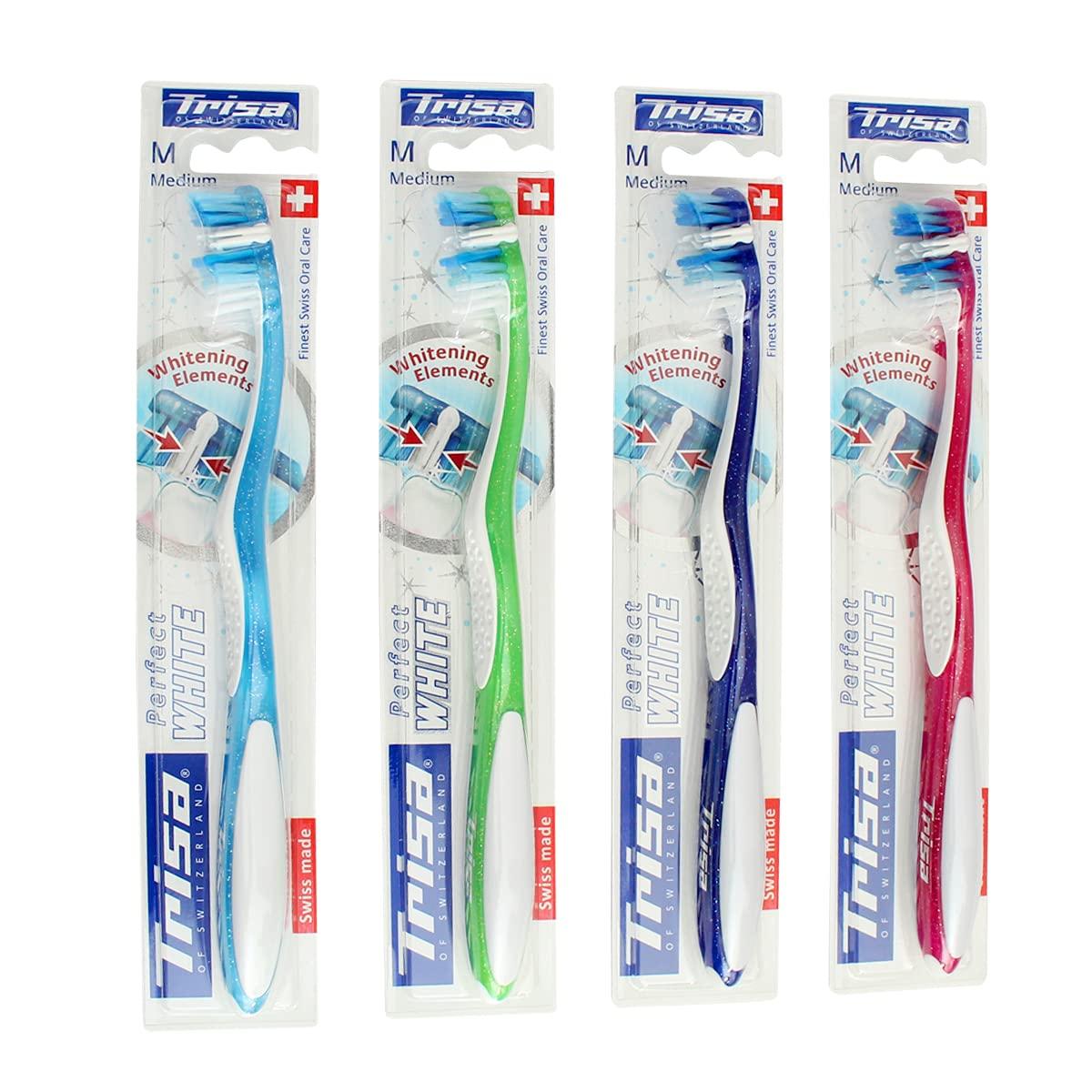 TRISA Trisa Perfect White Medium Toothbrush (Assorted Color)