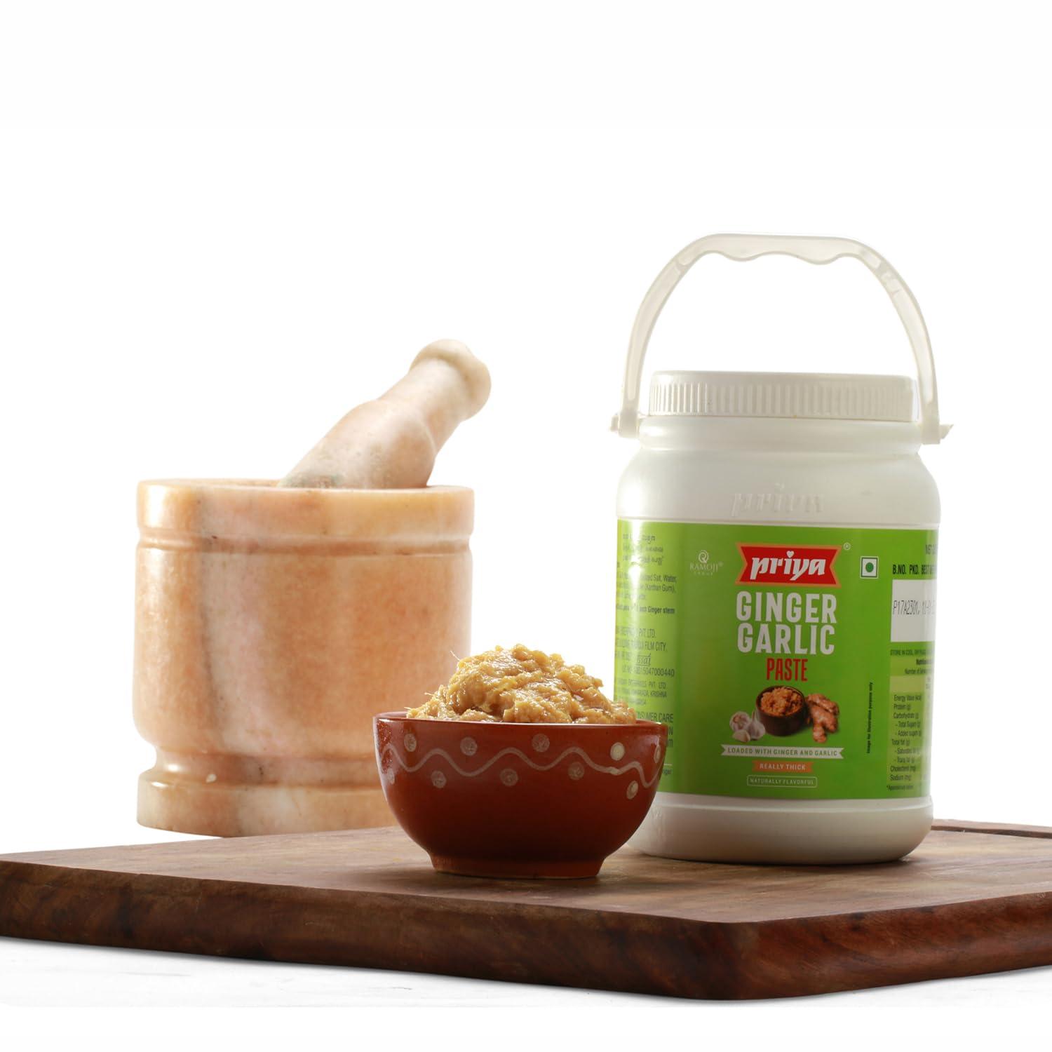 Priya Priya Ginger Garlic Paste, 100g (Pack of 8)