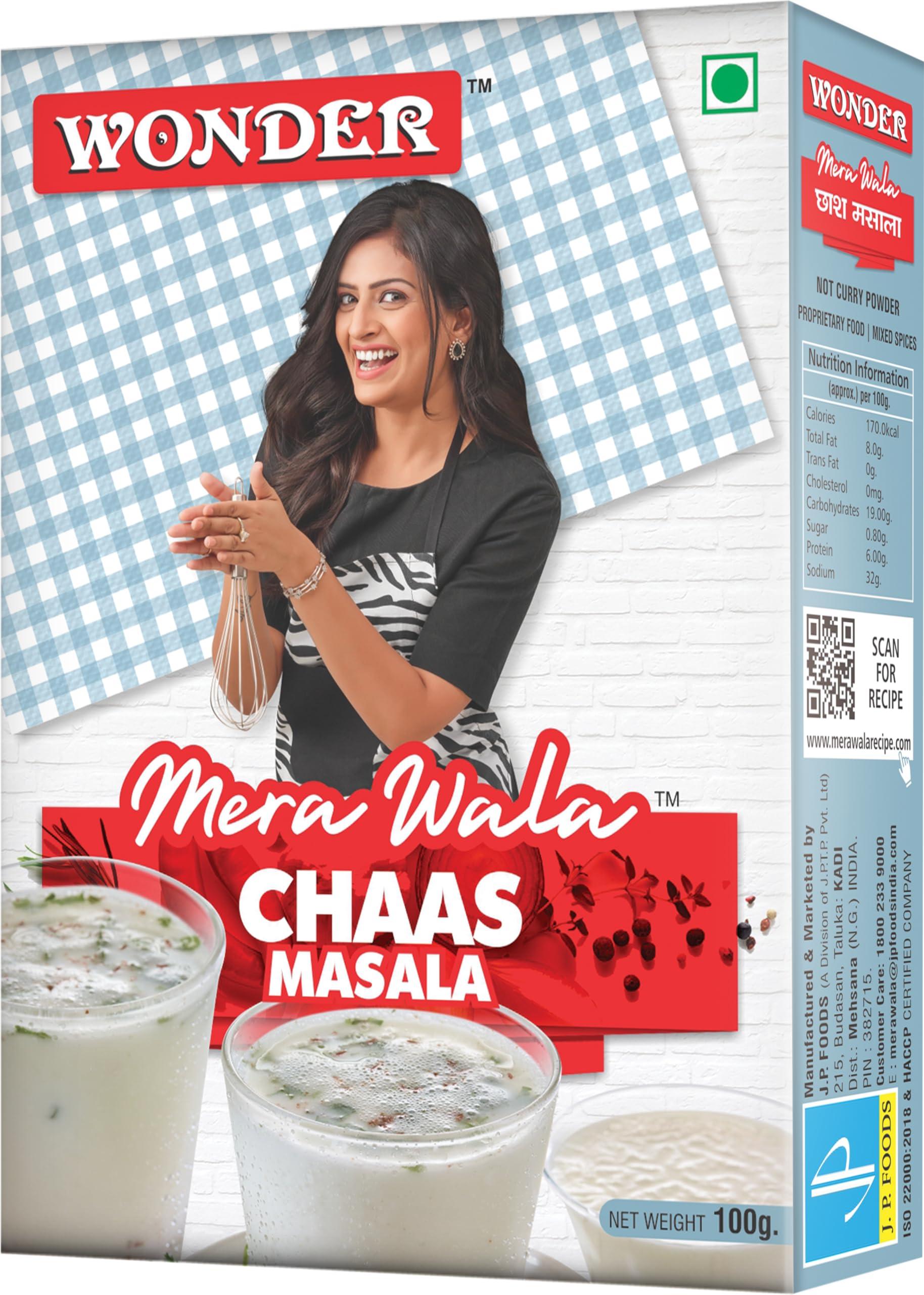 WONDER Wonder Mera Wala Chaas Masala, Buttermilk Masala, (100g)/ Gujarati Chas/Chhach Masala Powder/Fresh & Natural/No Artificial Colour & Flavour Added