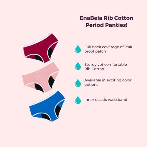 EnaBela EnaBela Reusable Cotton Period Panties for Women | Leakproof, Washable & Reusable | Post Partum Panties | Use Without Sanitary Pads, Cups & Liners | Comes in Exciting colors | Pack of 1 (Pink XL)