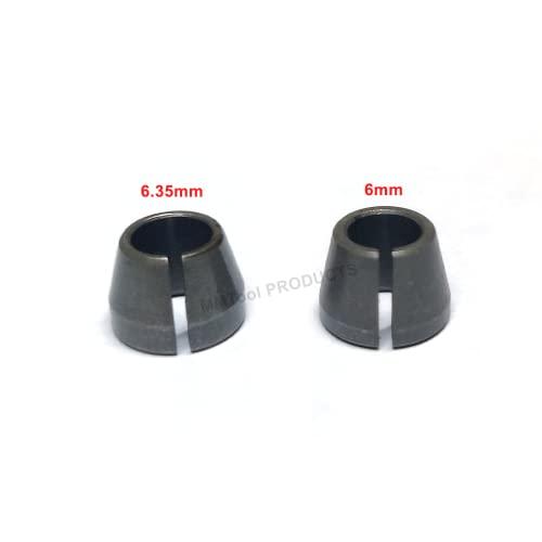 MMTool PRODUCTS MMTool PRODUCTS Trimmer Collet Cone 6mm and 6.35(1/4) Pack of 2 pcs
