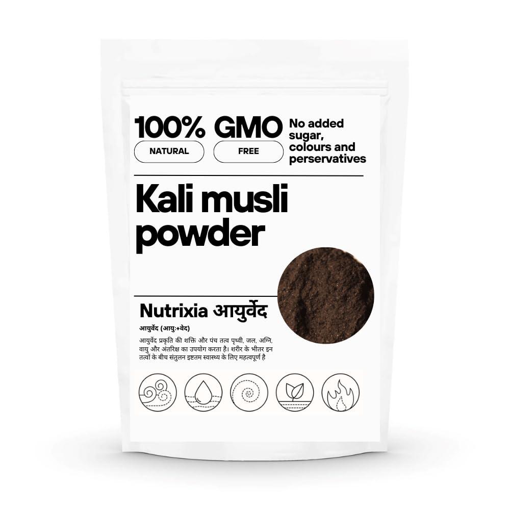 Nutrixia Food Kali Musli Powder Curculigo Orchiodes Black Musli Powder (250 Gms)