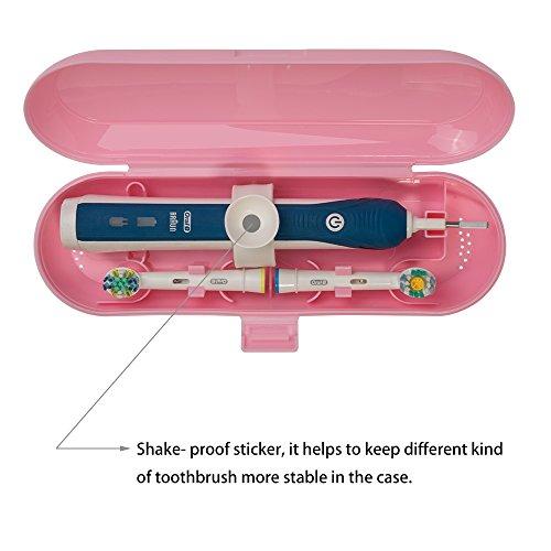 Nincha Plastic Electric Toothbrush Travel Case for Oral-B Pro Series, Pink
