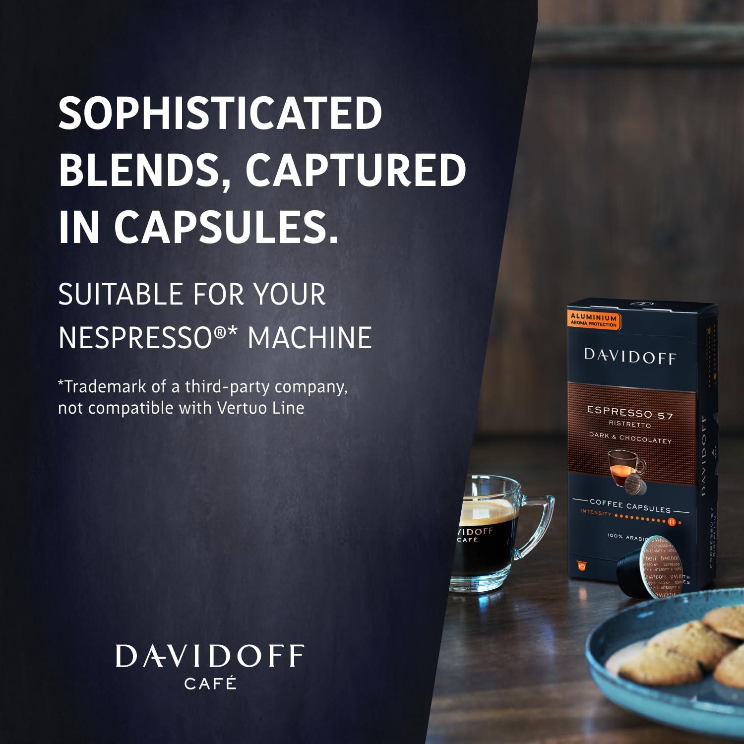 Davidoff Davidoff Elegance Espresso Gentle Roast Coffee, 55 Gram, Box