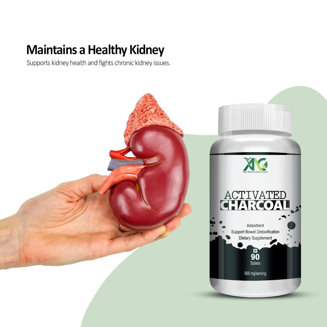 ANC ANC Activated Charcoal 500Mg For Digestive Health | Reduces Gas & Bloating & Support Skin Health 90 Tablets