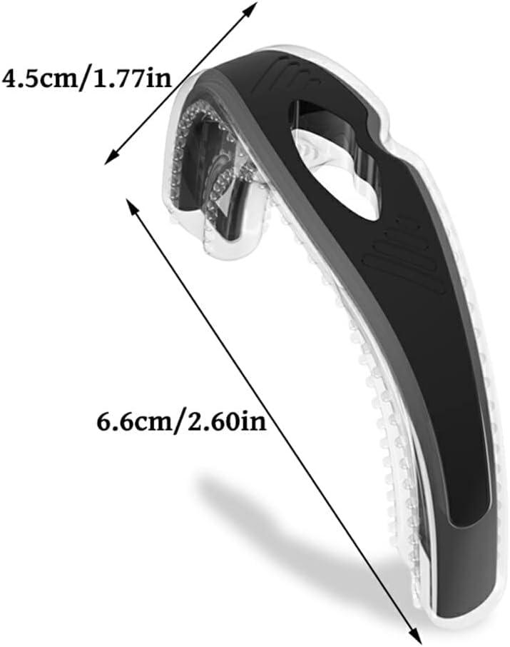 KINETIKITCH Snore Stopping Mouthpiece, Silicone Anti-Snoring Device, Lightweight & Washable, Professional Snoring Guard, Elastic & Portable, Clear Soft Gel for Comfortable Sleep (Black)