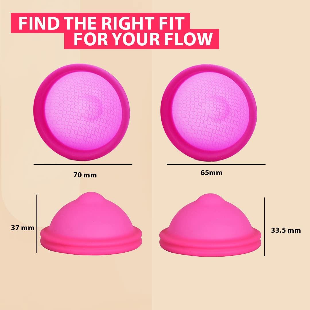 MYKI MYKI Disc & Clutch Perfect Soft Disc Reusable Menstrual Cup For Women|Ultra Soft, Oduor And Rash Free|100% Medical Grade Silicone|No Leakage|Protection For Up To 8 Hours |Pink-Large,1 Count