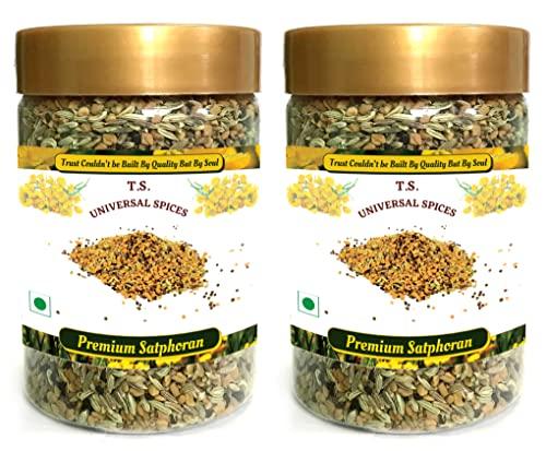 T.S. Universal T.S. Universal Premium Satphoran Combo, Pack of 2 / Satphoron/Upgraded Panchphoran/Mixed Spices / 7 Prime Spices/Unique Masala Mix / 100% Healthy & Vegetarian (300g x 2)