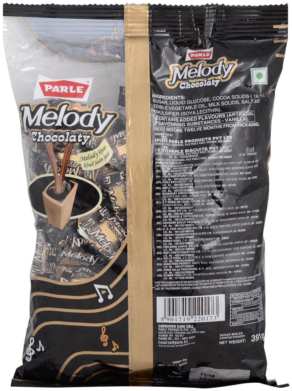 Parle Parle Melody Chocolate Toffee - 391G Pouch, 434 Grams