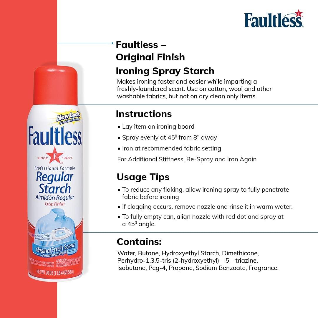 Faultless Faultless Instant fabric stiffener spray for clothes | Wrinkle free instantly | Linen Clothes & Sarees | For All Types Of Clothes | Pack of 01 |