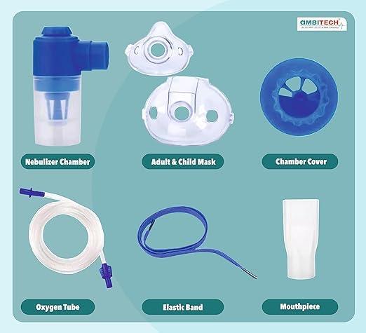 AMBITECH AmbiTech Adult Nebulizer Mask With Air Tube, Medicine Chamber | Pack Of 1|Made in India