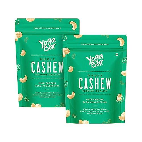 Yogabar YogaBar Premium Cashews 1kg | Whole 320 Kaaju| 100% Natural King Size Crunchy Kaju | Premium Nuts & Dry Fruits | Rich in Fibre, Vitamin E, K, B6 | Boost Immunity| Healthy Snacks | Dry Fruit Gift Pack