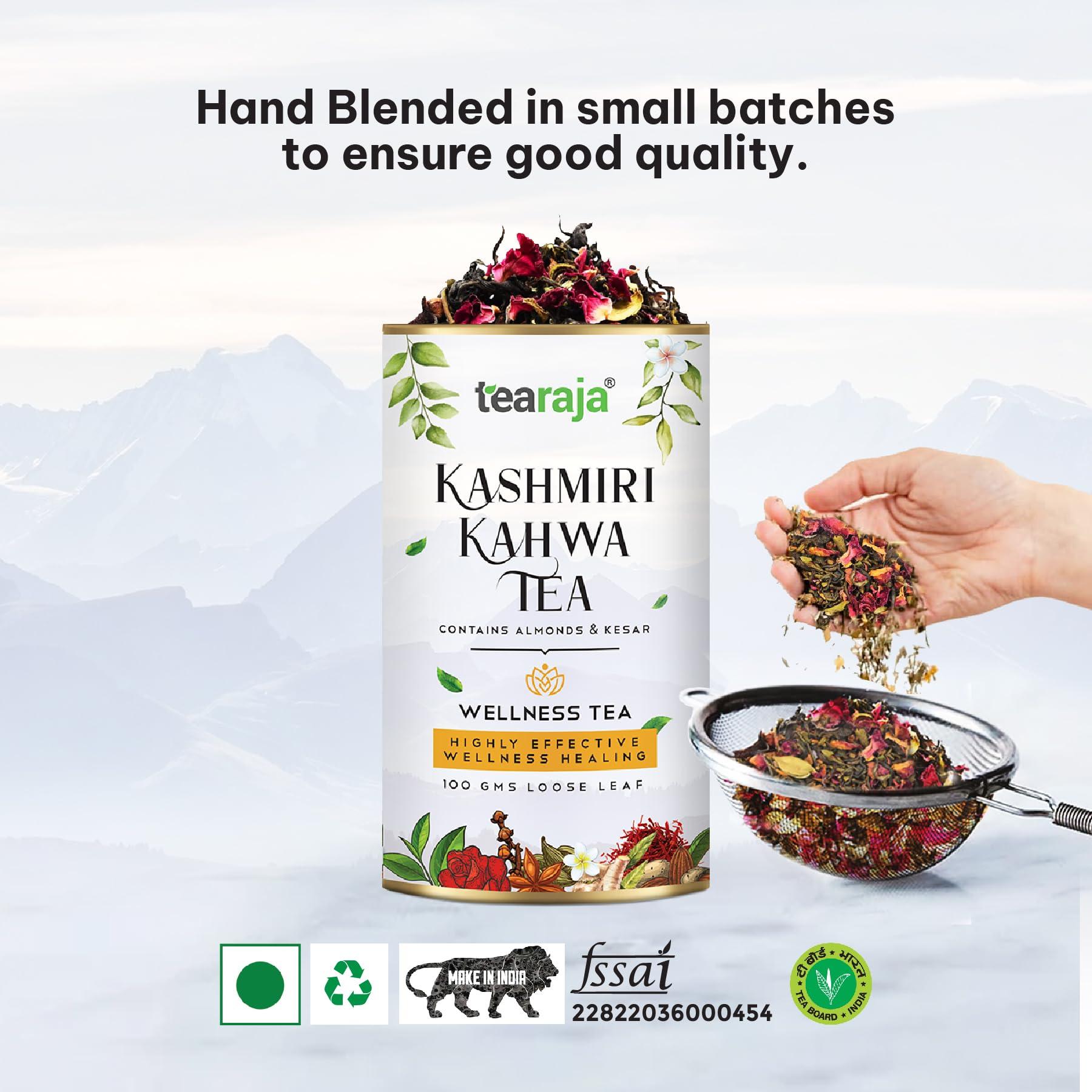 TeaRaja Tearaja Kashmiri Kahwa Green Tea, 100g