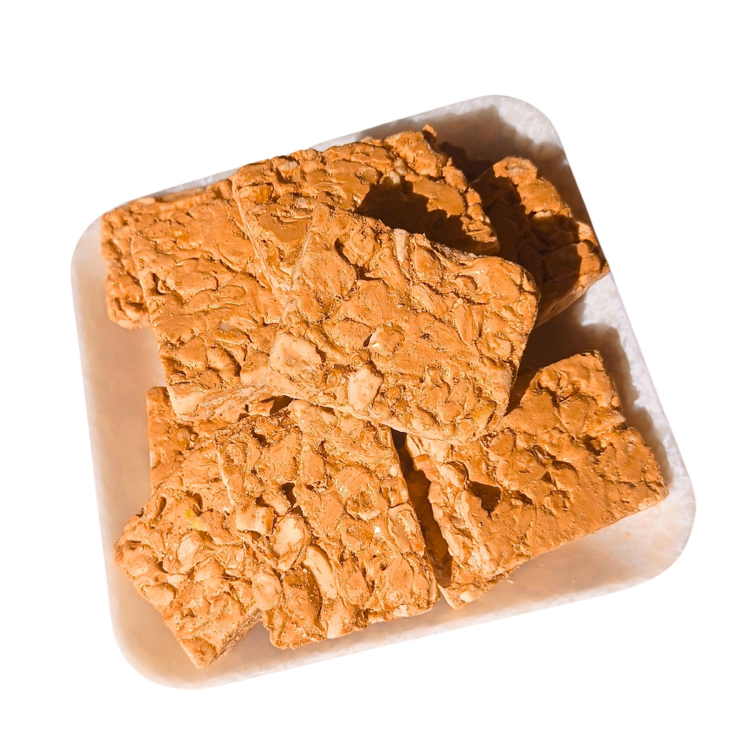 SAHU GAJAK BHANDAR SAHU GAJAK BHANDAR Peanut Chikki 750 Gram Peanuts Chikki Jaggery, No Preservatives & Liquid Glucose, Gluten Free