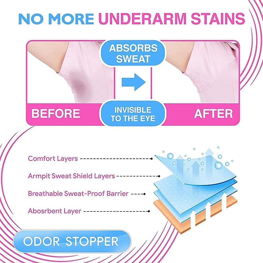 CHAMPEX CHAMPEX Underarm Sweat Pads - Disposable Armpit Sweat Pads To Fight Hyperhidrosis And Excessive Sweating For Women And Men - Non Visible Dress Shields