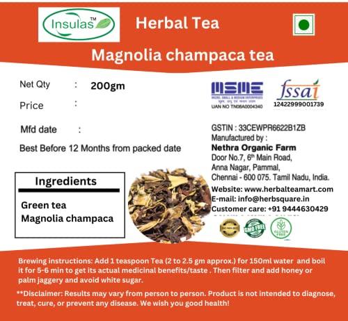 Insulas Insulas Magnolia champaca Tea (Shenbaga poo) Herbal Tea | Immunity Booster | 100% Natural Ingredients | 200g Pouch