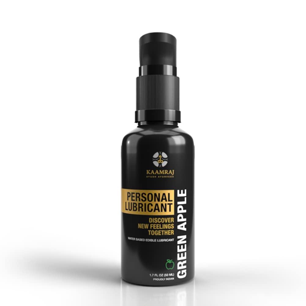 Kaamraj Green Apple Flavor Kaamraj Personal Lubricant For Men And Women - 50 ML | Compatible With All Skin Types And Silicon Toys | Water Based Edible Lube