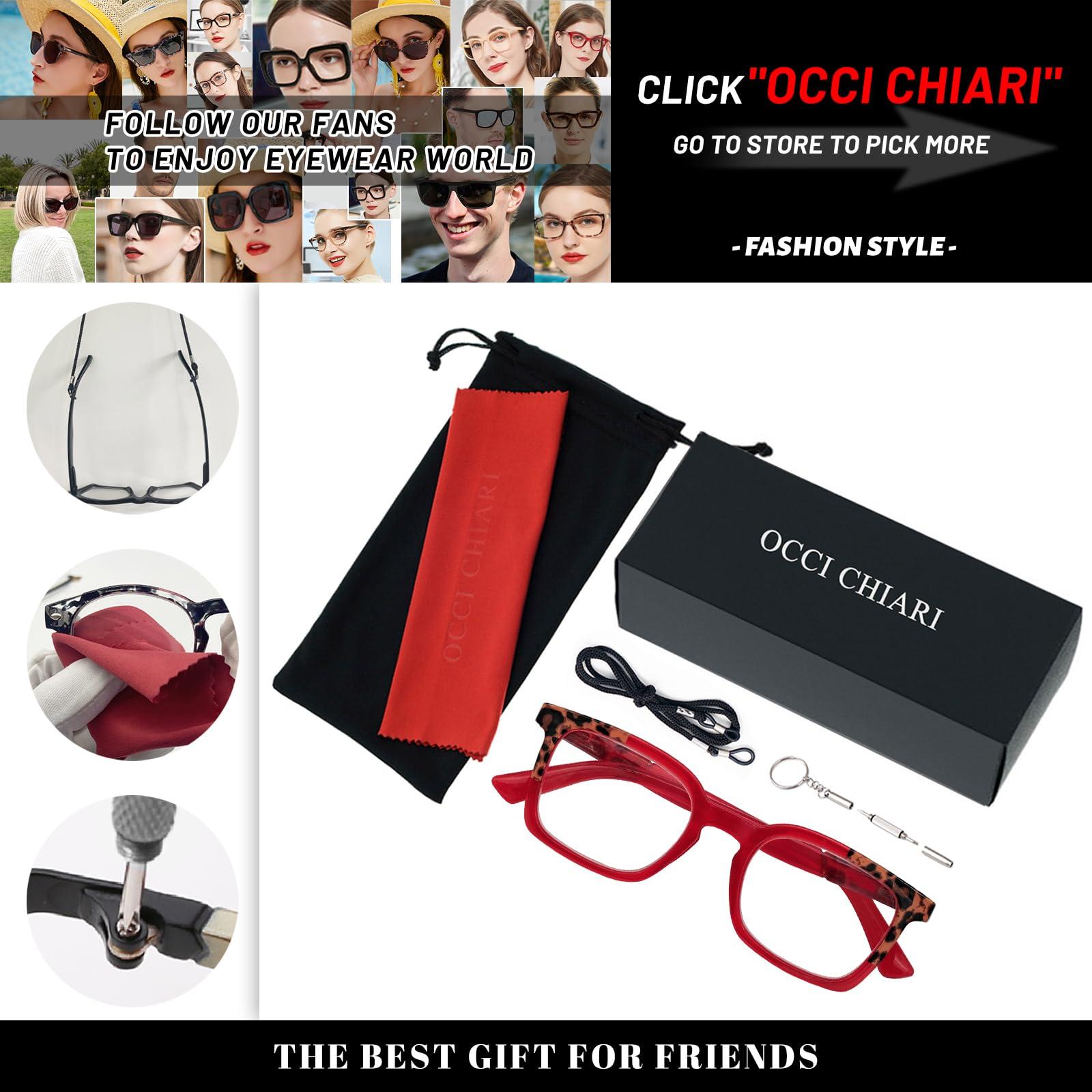 OCCI CHIARI OCCI CHIARI 6.0 Reading Glasses for Women High Power Readers High Power (4.0 5.0 6.0 1.0 1.25 1.5 1.75 2.0 2.25 2.5 2.75 3.0 3.5)