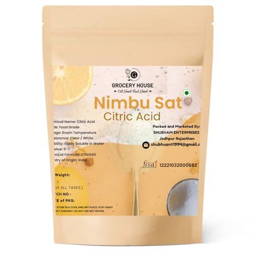 Grocery House Grocery House 100% Natural Citric Acid | Nimbu Sat | Lemon Salt , tatri (Pack of 300 Gram)