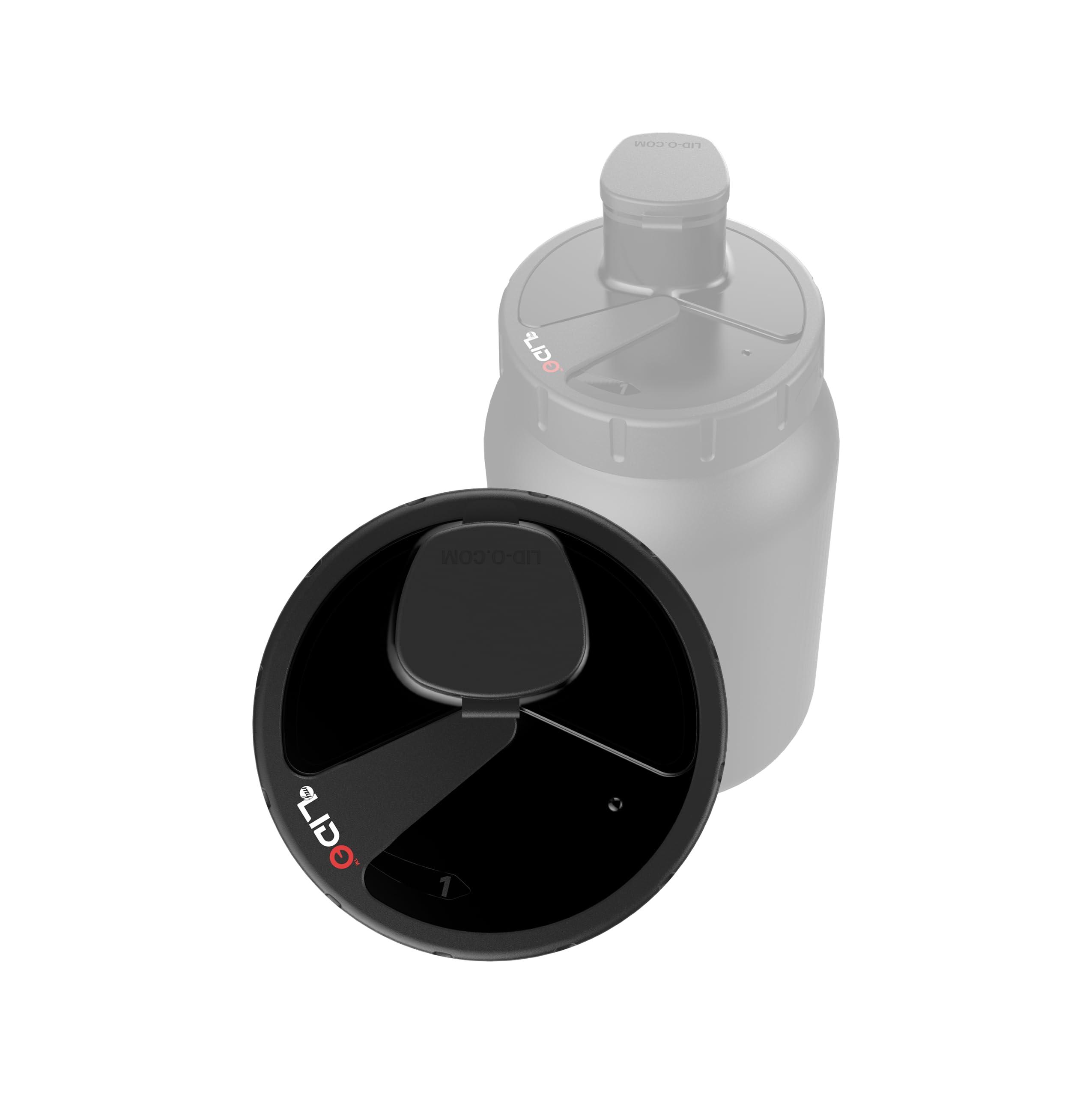 MyLidO MYLIDO Protein Dispenser Scoop Powder Dispense Supplement Funnel Universal Size Fits All Brands, Pre and Post Workout BPA Free Hands Clean Attachment Container Lid MyLid-O