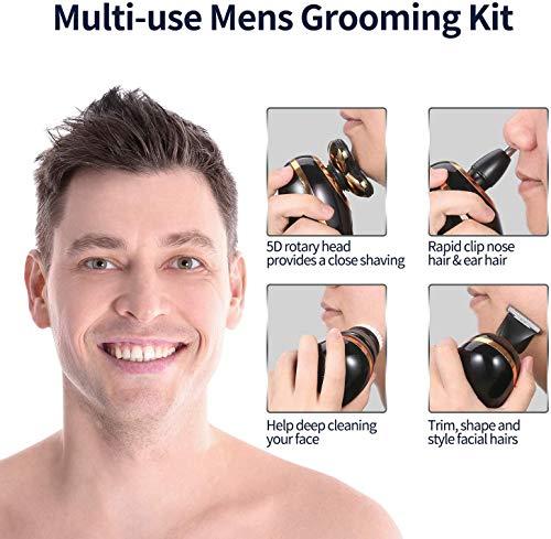 VGR VGR V-316 Mens Head Shaver for Bald Men 5 in 1 LED Electric Cordless Razors Shaving USB Rechargeable Wet Dry Grooming Kit Nose Hair Trimmer IPX5-Waterproof