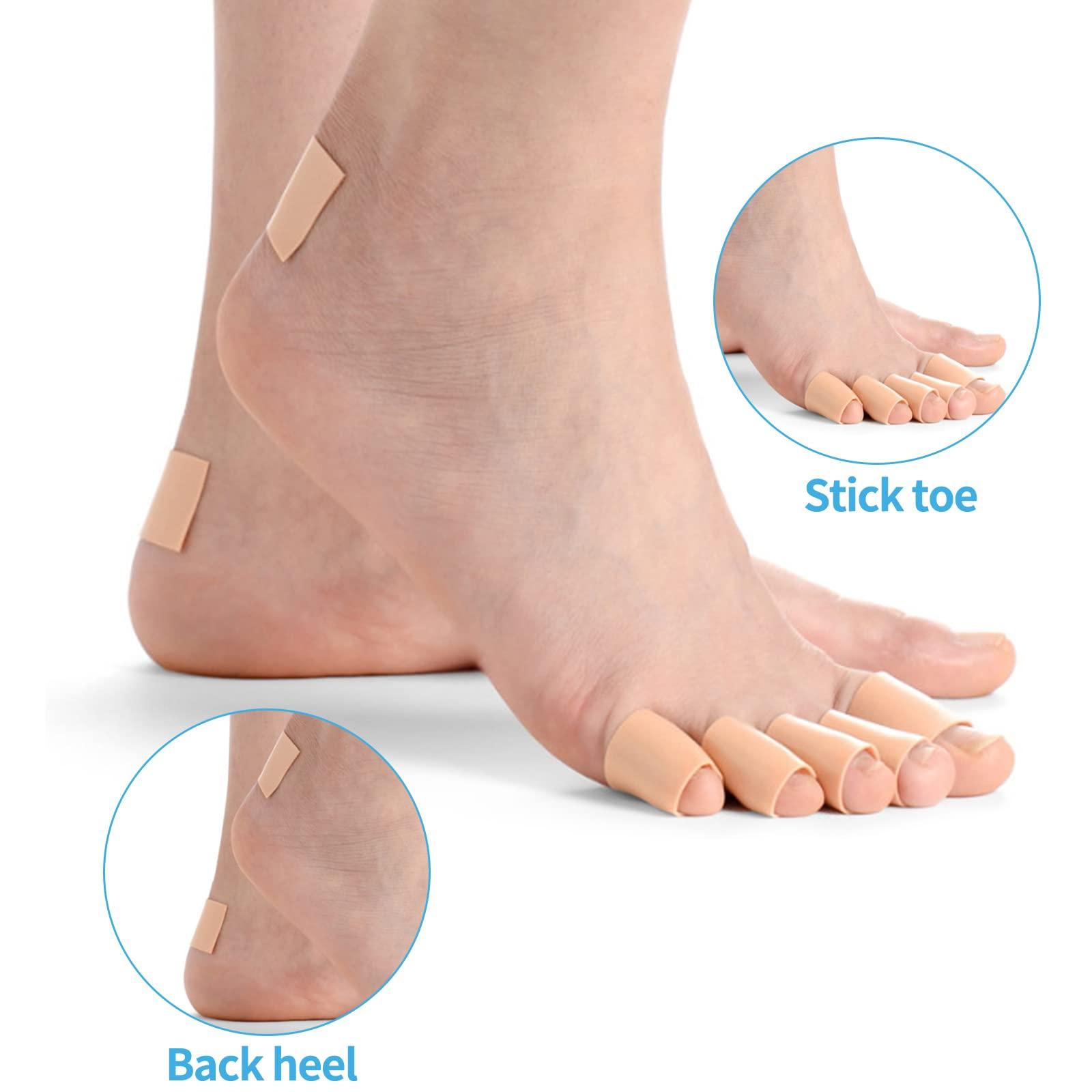 Jokupey 6Rolls Blister Tape Toe Tape Foot Blister Protection Heel Blister Protection for Hiking, High Heel Heel Protection Pad Sheet