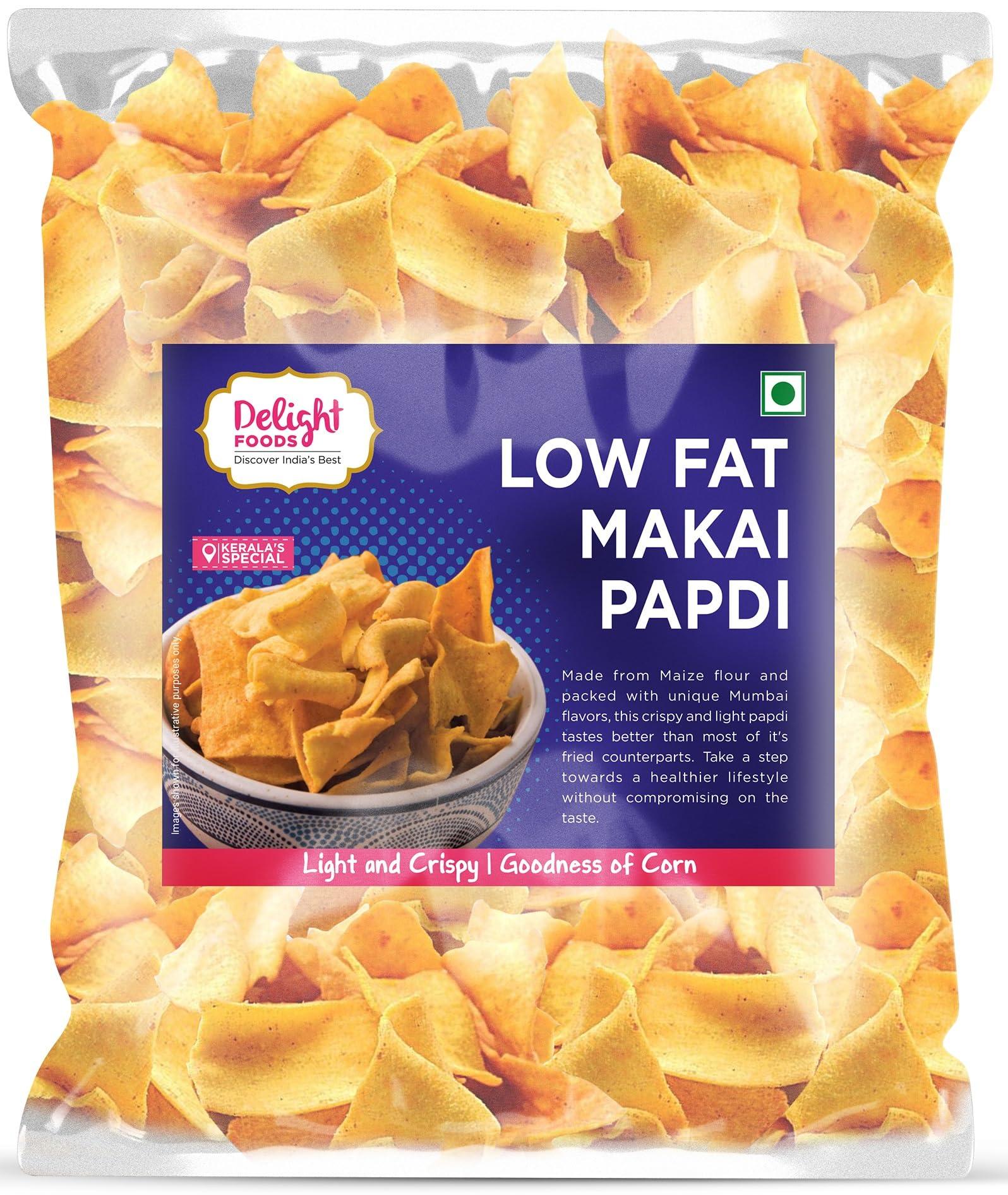 Delight Foods Delight Foods Low Fat Makai Papdi - Healthy Snacks (300g)