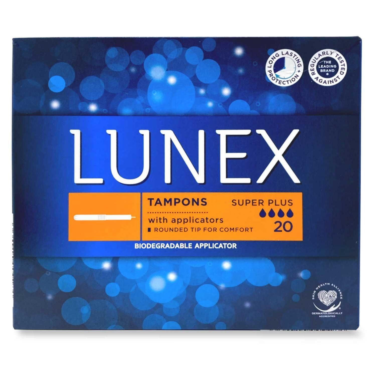 Generic Lunex Tampons With Applicators - Super Plus 20 Pack - Rounded tip for comfort