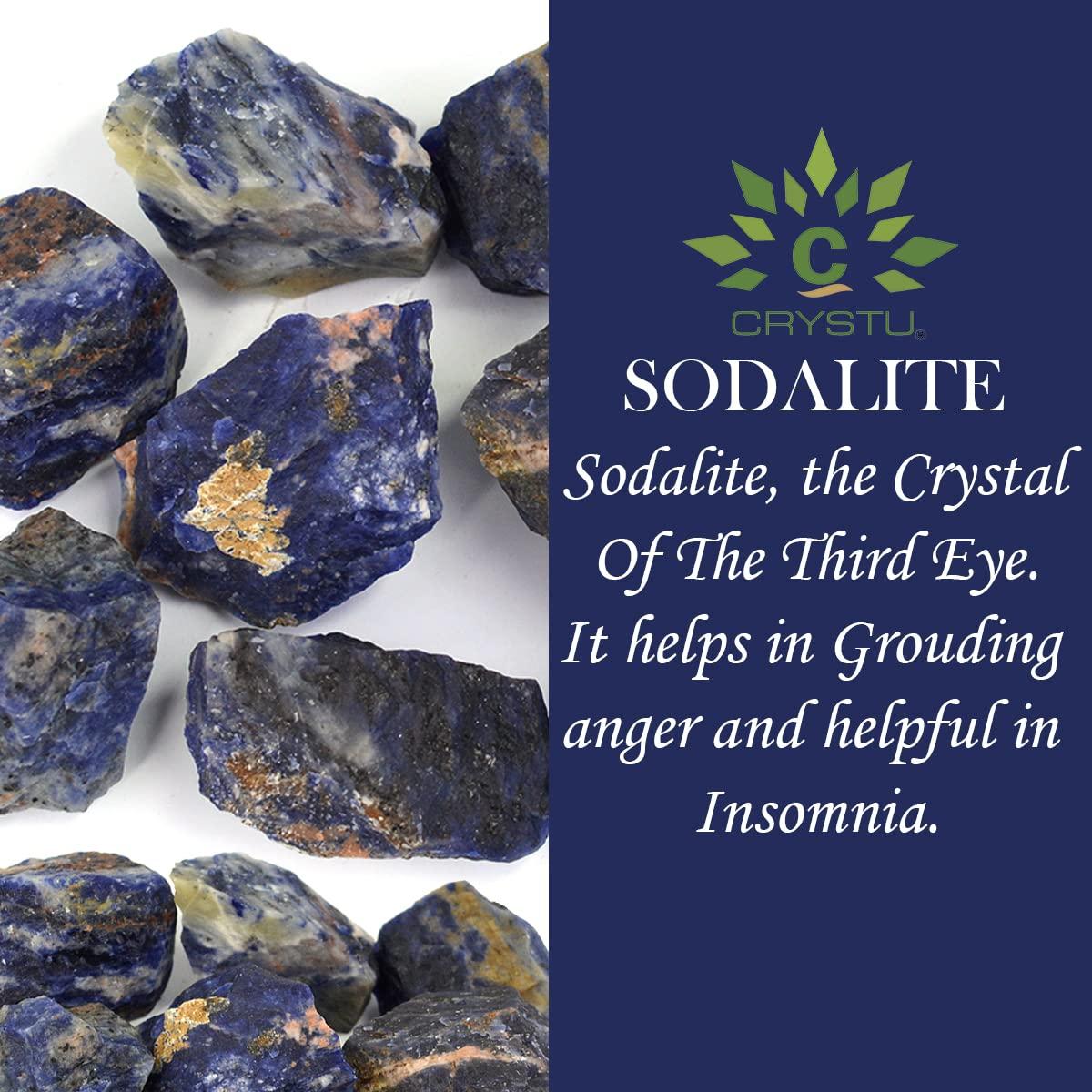 Crystu Crystu Combo 10 pc Natural Sodalite Rough, Raw Stone, Sodalite Raw Stones, Reiki Stones Gemstones.