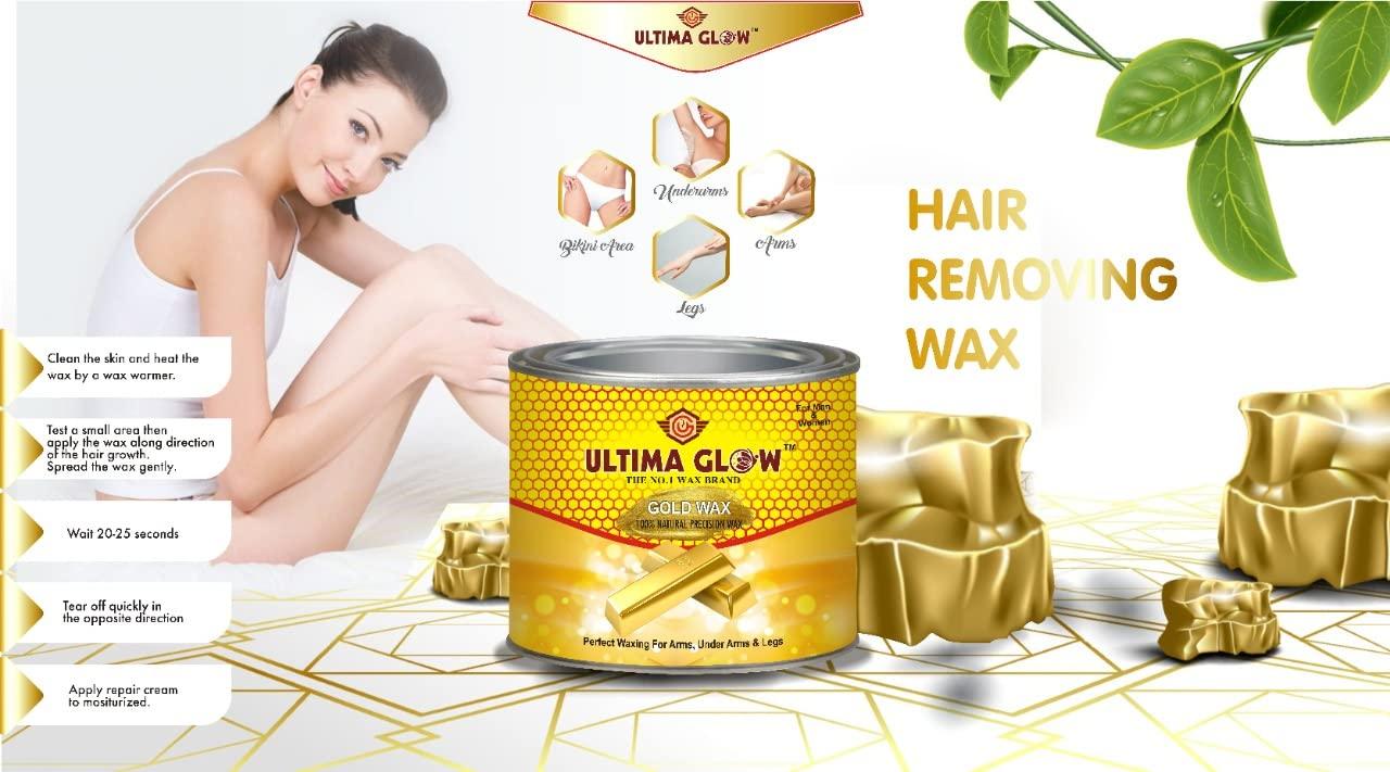 ULTIMA GLOW ULTIMA GLOW gold wax 600g Hard Wax Beans For Beauty Skin soft wax all skin