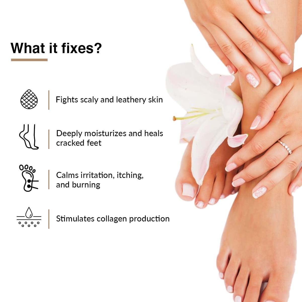 FIXDERMA Fixderma 5% Lactic Acid, 15% Urea, 3% Glycerine Fidelia Foot Cream For Dry & Cracked Feet, Moisturizes and Soothes Feet, Heel Repair Paraben & Sulphate Free, All Skin Types 75gm