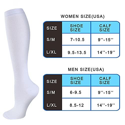 Aoliks Aoliks Compression Socks for Women & Men 4 Pairs,Knee High Support Socks for Nurses Flight Athletic
