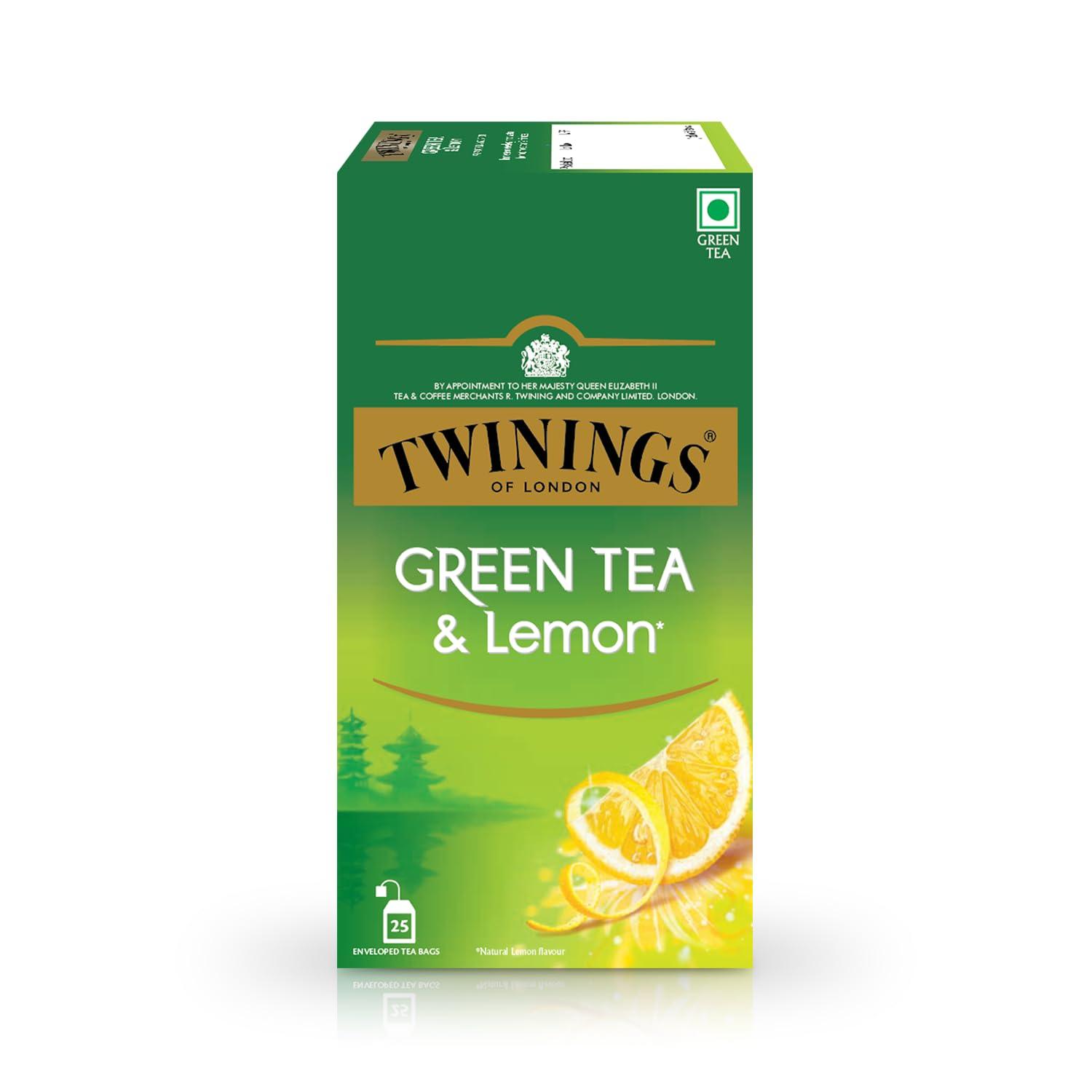 Twinings Twinings Green Tea & Lemon, 25 Teabags, Green Tea, Deliciously Sweet & Tangy Lemon