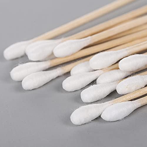 ZQBIEE ZQBIEE® 100 Sticks/Box Bamboo Cotton Swabs/Earbuds 100% Eco-Friendly & Natural Double Tipped Ear Cotton Sticks Ear Cleaning Picks Buds (Pack of 2)