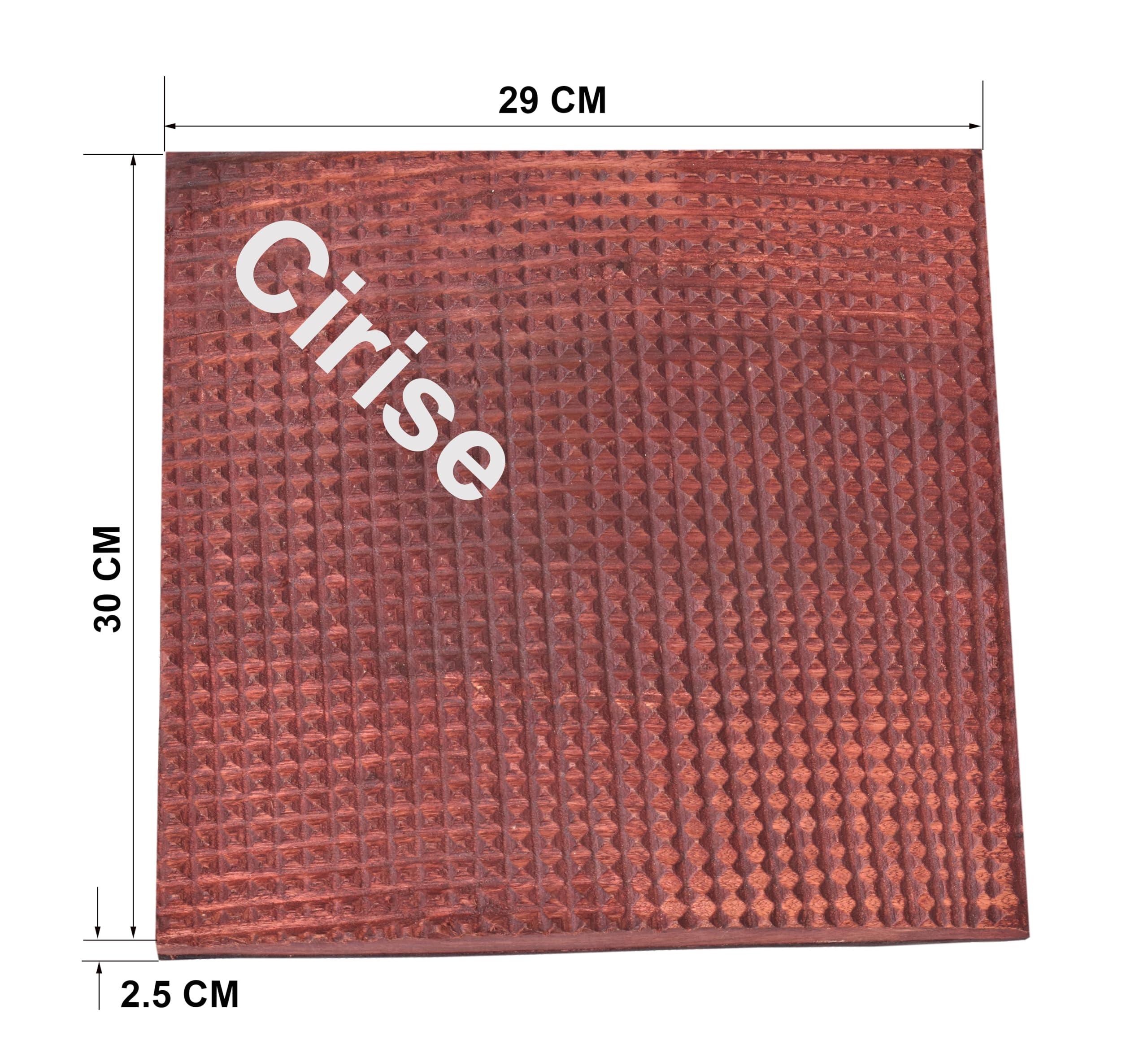 Cirise Cirise Engineered Wood Acupressure Mat Foot Massager (30CM X 29CM X 2.5CM Brown) II for Pain Stress Relief Blood Circulation Body Care Fitness