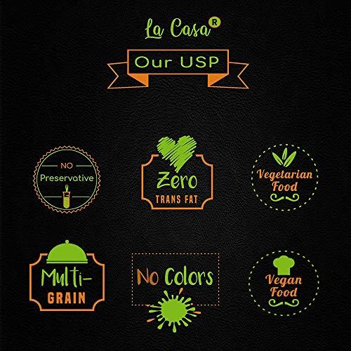 La Casa La Casa French Vanilla + Chocolate + Red Velvet + Black Choco Belgian Waffle Mix | Combo Pack | Pancake Mix | Multigrain | Vegan | Egg-Less | Extra Crisp | Pack of 4 | 1.6 Kgs |