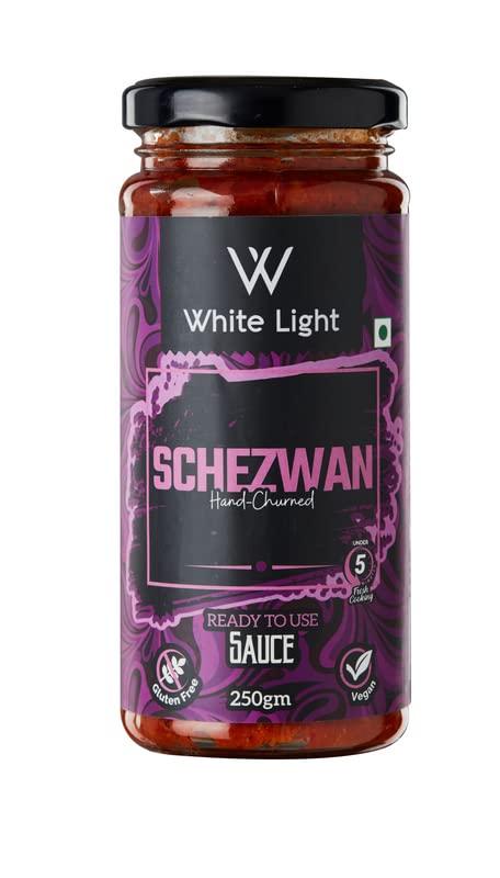 White Light Food White Light Food Schezwan Sauce l Vegan and Natural Ingredients l Ready to Eat Healthy Food (250g) (Pack of 1)