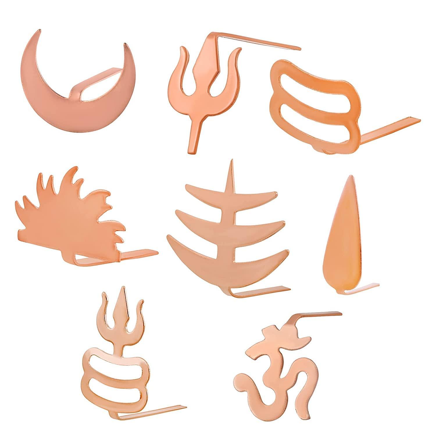 morir morir 8 Pack Spiritual Charm Forehead Tilak Teeka Puja Tool Applicator Puja item Tools Occasionally Deity Ornaments For Unisex (Small Size)