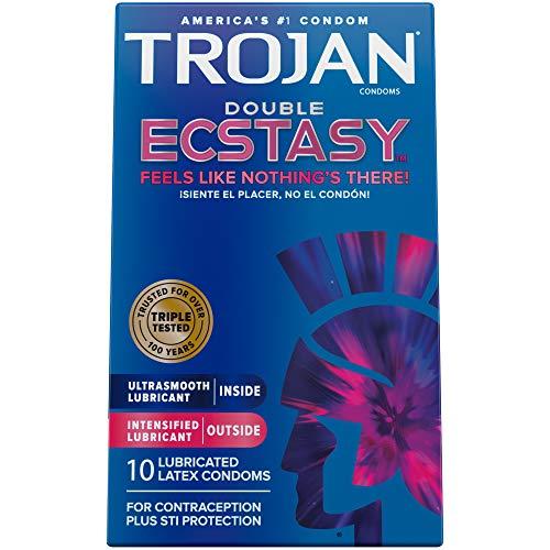 Trojan Trojan Double Ecstasy Lubricated Condoms - 10 Count