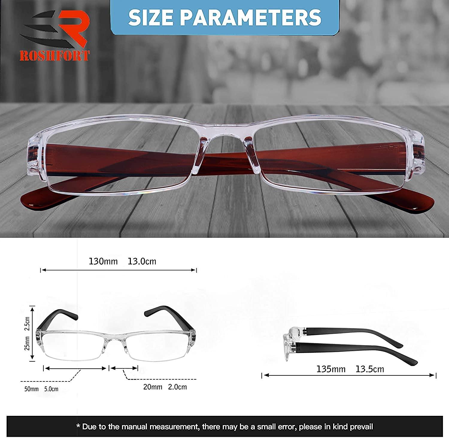 JaniFaoul JaniFaoul Unisex Rectangular Reading Glasses for omen men Trendy Readers Light Filtering Glasses (Brown, 1.5)