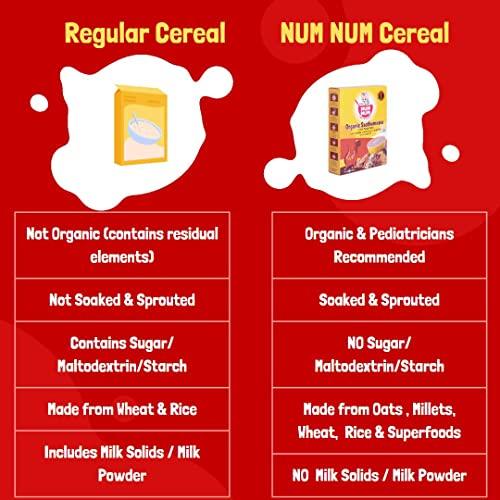 Daily NUM NUM Daily NUM NUM Organic Sprouted Ragi Beetroot Porridge | No Salt, No Sugar Ragi Cereals | Sprouted Healthy Beetroot Baby food cereal | No Milk Powder | 200g pack