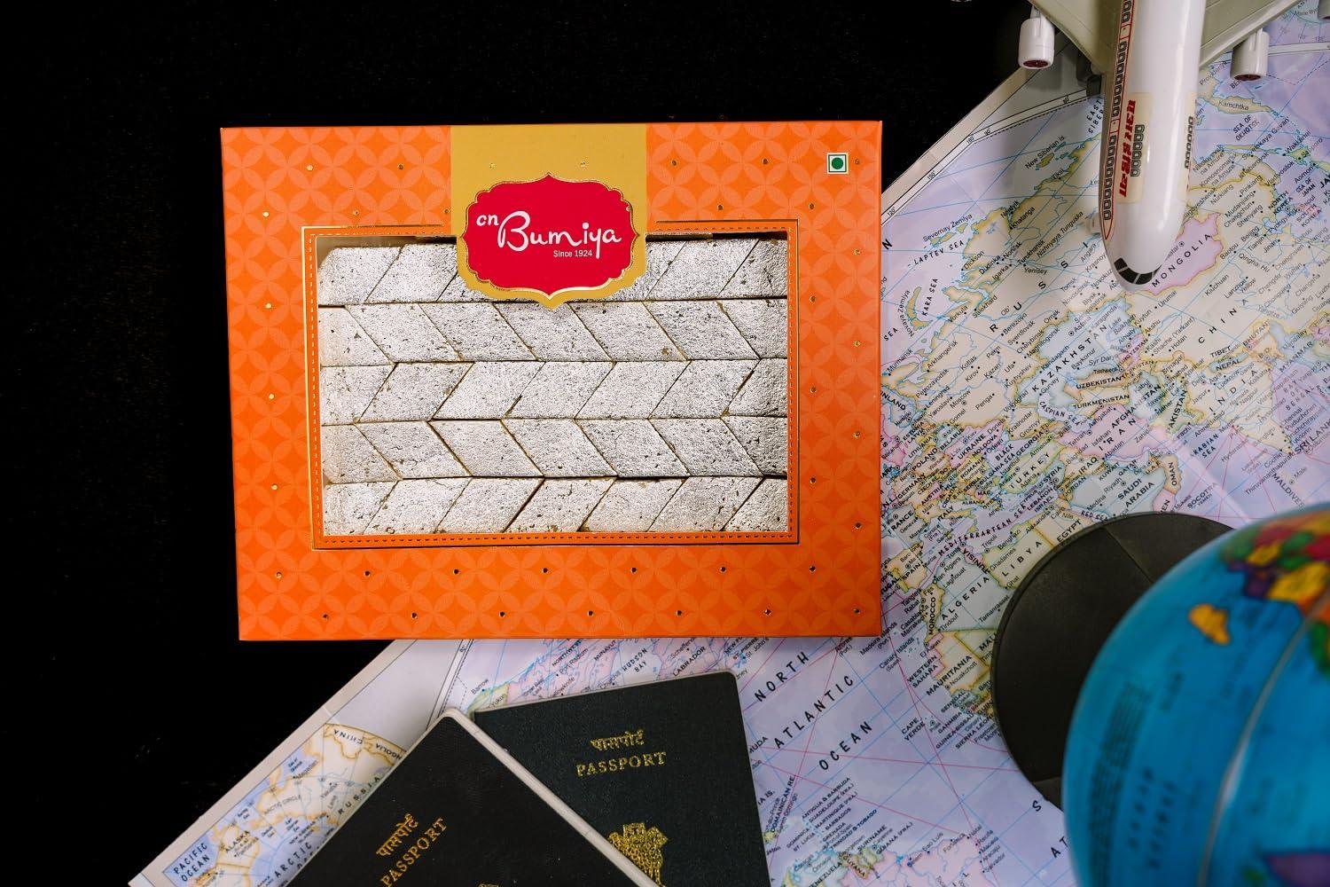 C N BUMIYA & SONS C N Bumiya & Sons Mini Kaju Katri - Authentic Flavors Crafted with Love and Care Pack of 1 | 225 Gm