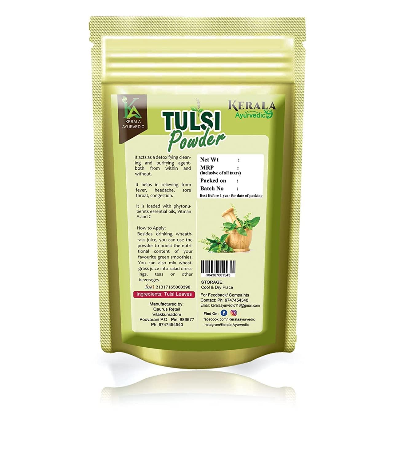 Kerala Ayurvedic Kerala Ayurvedic Tulsi Powder, 200g Pouch | Boosts Immunity | Anti-septic | Anti-Inflammatory | Organically Harvested