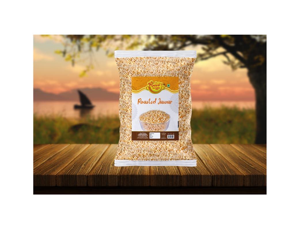 MMAA\'S VEGGIE Mmaa\'s Veggie Nanded Roasted Jowar KURMURA MURMURA | Jowar JAWAR Puff for Healthy Breakfast Tea Time Oil Free Namkeen Snack | Travel Friendly Favourite Snacks Suitable for Vegetarians-900g*6Pack