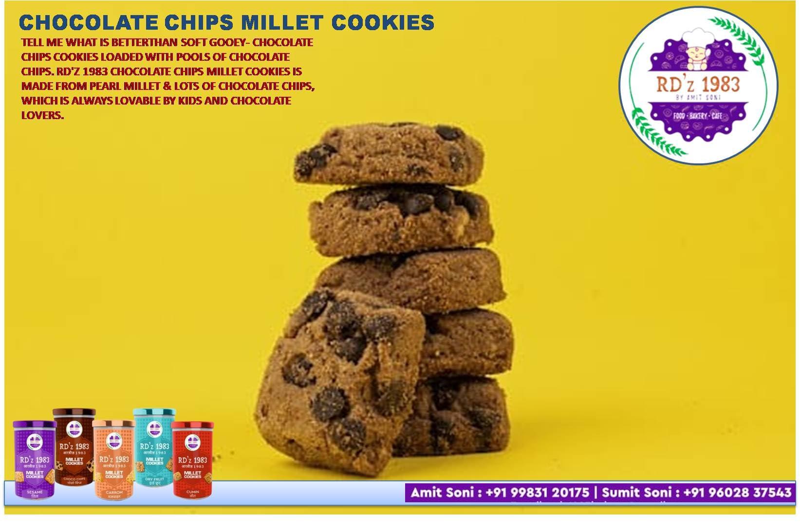 RD\'Z 1983 RD\'Z 1983 Choco Chips Millet Cookies Tasty, Healthy & Delicious Cookies Snacks For Adults & Kids | Tiffin Box Snack | 125g