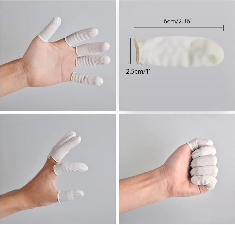 G2PLUS G2PLUS Disposable Latex Finger Cots Rubber Fingertips Protective Finger Gloves Art Latex Tissue Finger Cot (200 PCS)