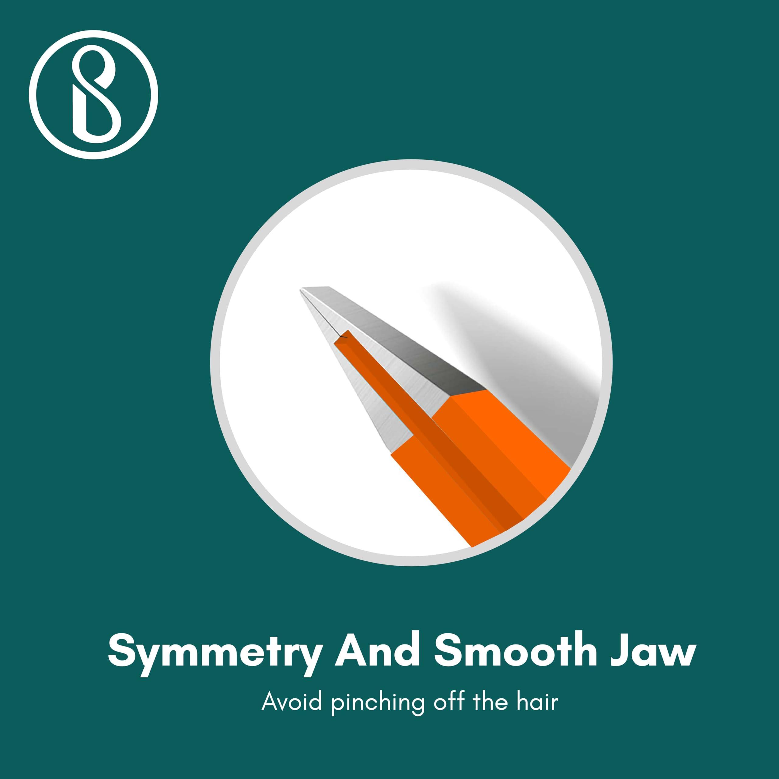 Beaut Secrets Beaut Secrets Luxury Tweezers Set - Professional Stainless Steel Tweezers, Best Precision Tweezers for Eyebrows - Great Precision for Facial Hair, Ingrown Hair, Splinter, Eyebrow Tweezers (Orange)