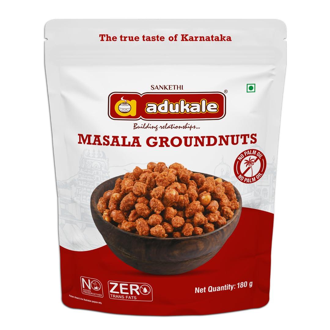 Adukale Adukale Masala Groundnuts | No Palm Oil | 180g Pack