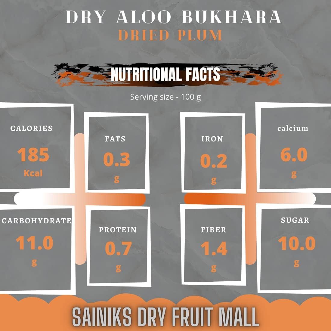 SAINIK\'S Dry Fruit Mall - Start UR Day \"Traditio Sainik\'s Dry Fruit Mall Aloo Bukhara Dry | Aloo Bukhara Dry | Dried Plum Jumbo | Alpagoda Pandu | Alpakoda Pazham (800 Gram)