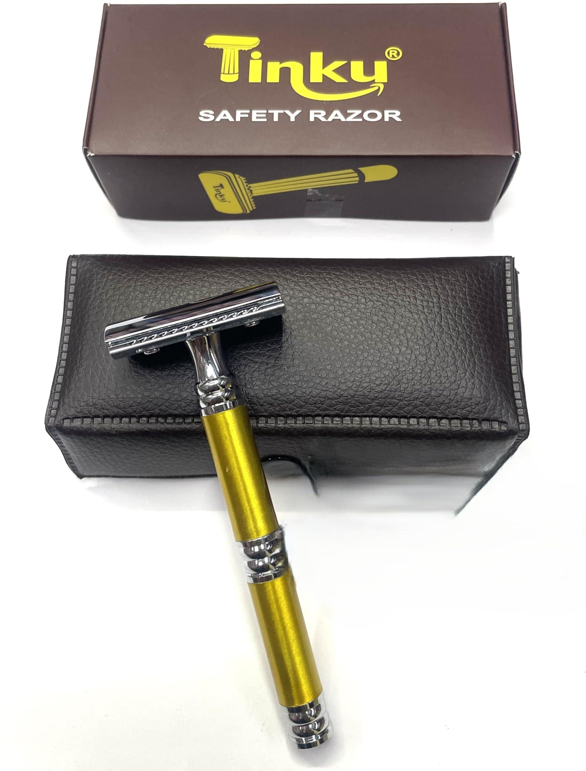 Tinku Tinku Double Edge Brass Safety Razor (T108-CC) Close Comb